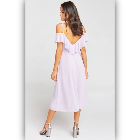 NWT SMYM Show Me Your Mumu Mellow Camilla Dress Ruffle Midi Fitted Size XS - Picture 3 of 8